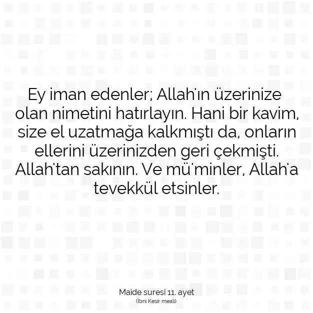 Ayetbul | Kuran Mealleri | Quran | Maide suresi 11. ayet