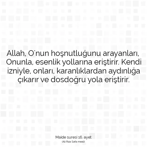 Ayetbul | Kuran Mealleri | Quran | Maide suresi 16. ayet