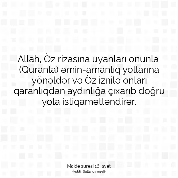 Ayetbul | Kuran Mealleri | Quran | Maide suresi 16. ayet