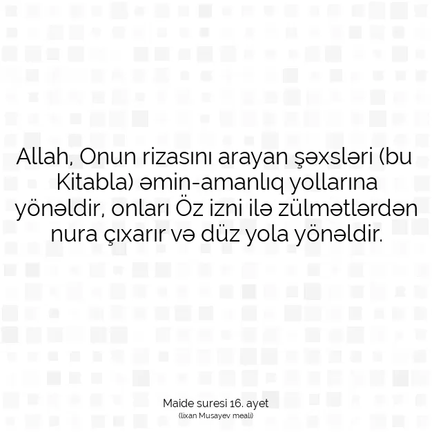 Ayetbul | Kuran Mealleri | Quran | Maide suresi 16. ayet