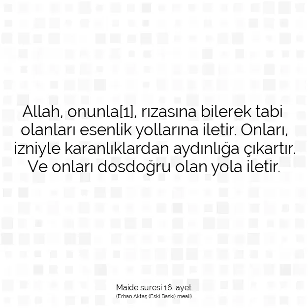 Ayetbul | Kuran Mealleri | Quran | Maide suresi 16. ayet