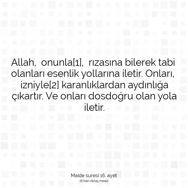 Ayetbul | Kuran Mealleri | Quran | Maide suresi 16. ayet