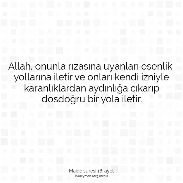 Ayetbul | Kuran Mealleri | Quran | Maide suresi 16. ayet