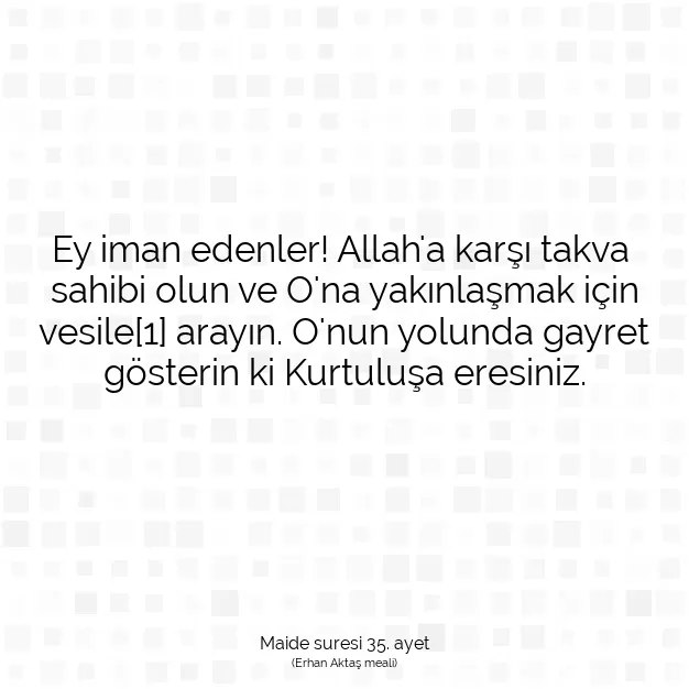 Ayetbul | Kuran Mealleri | Quran | Maide suresi 35. ayet