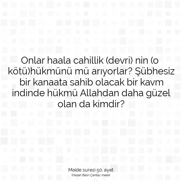 Ayetbul | Kuran Mealleri | Quran | Maide suresi 50. ayet