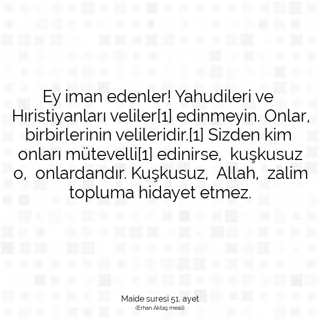 Ayetbul | Kuran Mealleri | Quran | Maide suresi 51. ayet