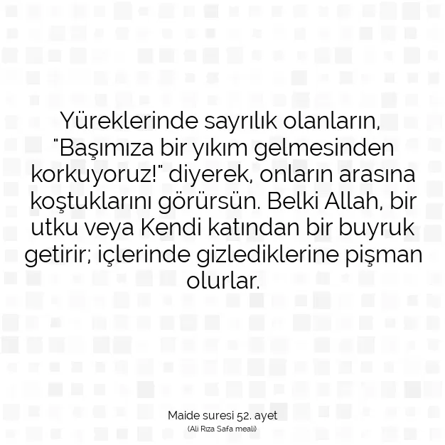 Ayetbul | Kuran Mealleri | Quran | Maide suresi 52. ayet