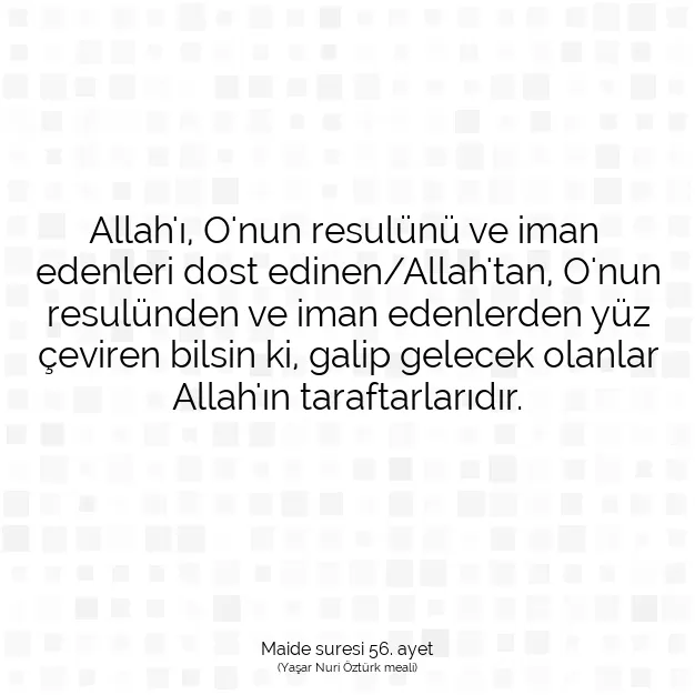 Ayetbul | Kuran Mealleri | Quran | Maide suresi 56. ayet