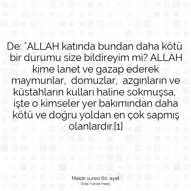 Ayetbul | Kuran Mealleri | Quran | Maide suresi 60. ayet