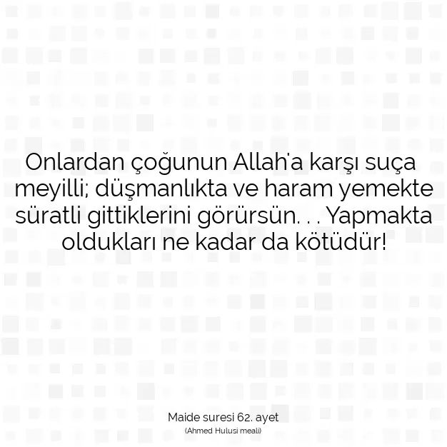 Ayetbul | Kuran Mealleri | Quran | Maide suresi 62. ayet