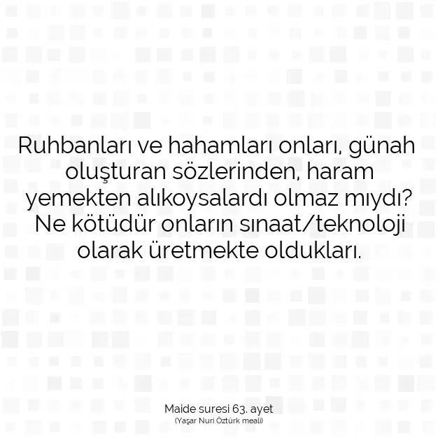 Ayetbul | Kuran Mealleri | Quran | Maide suresi 63. ayet