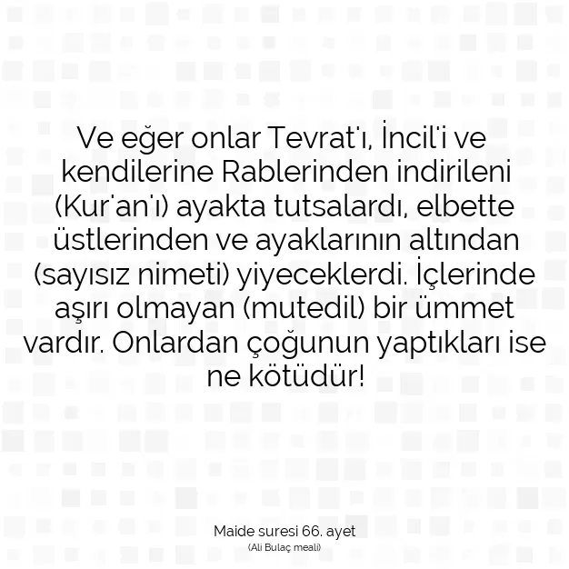 Ayetbul | Kuran Mealleri | Quran | Maide suresi 66. ayet