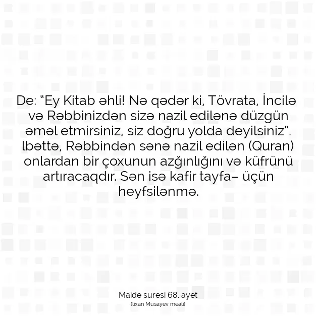 Ayetbul | Kuran Mealleri | Quran | Maide suresi 68. ayet