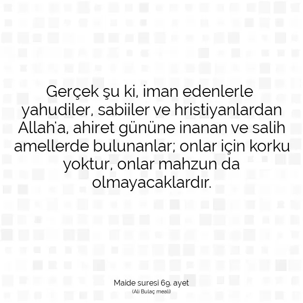 Ayetbul | Kuran Mealleri | Quran | Maide suresi 69. ayet