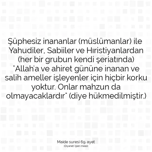 Ayetbul | Kuran Mealleri | Quran | Maide suresi 69. ayet