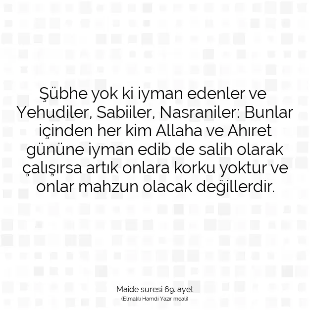 Ayetbul | Kuran Mealleri | Quran | Maide suresi 69. ayet