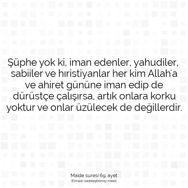 Ayetbul | Kuran Mealleri | Quran | Maide suresi 69. ayet