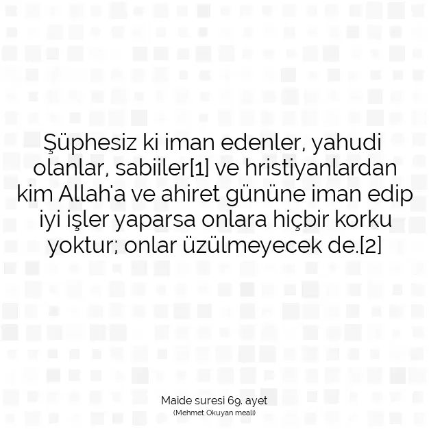 Ayetbul | Kuran Mealleri | Quran | Maide suresi 69. ayet