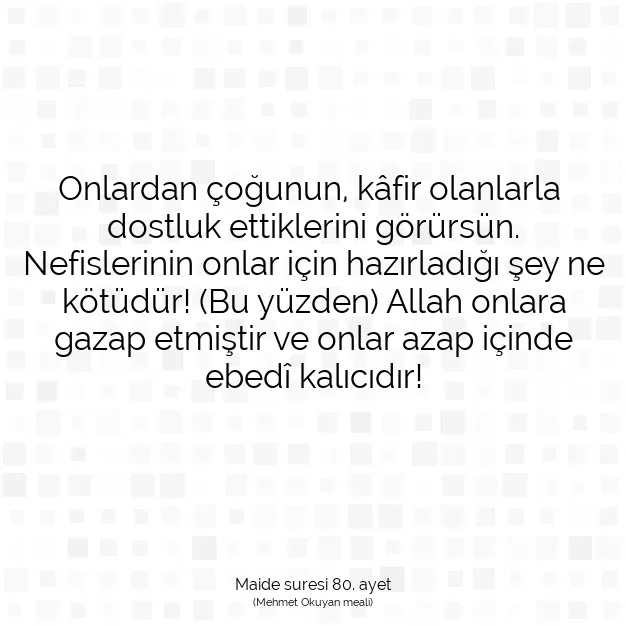 Ayetbul | Kuran Mealleri | Quran | Maide suresi 80. ayet