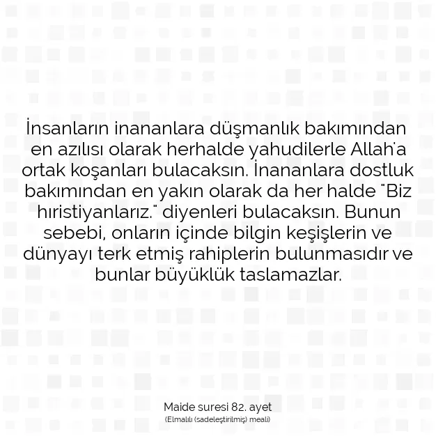 Ayetbul | Kuran Mealleri | Quran | Maide suresi 82. ayet