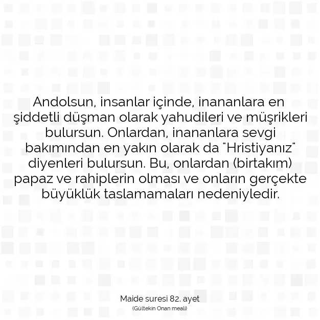 Ayetbul | Kuran Mealleri | Quran | Maide suresi 82. ayet