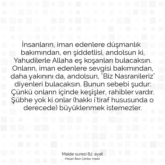 Ayetbul | Kuran Mealleri | Quran | Maide suresi 82. ayet