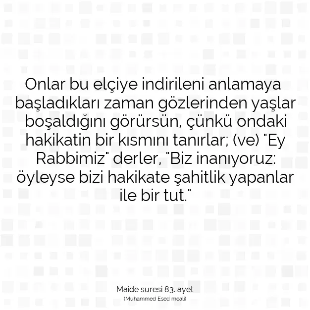 Ayetbul | Kuran Mealleri | Quran | Maide suresi 83. ayet