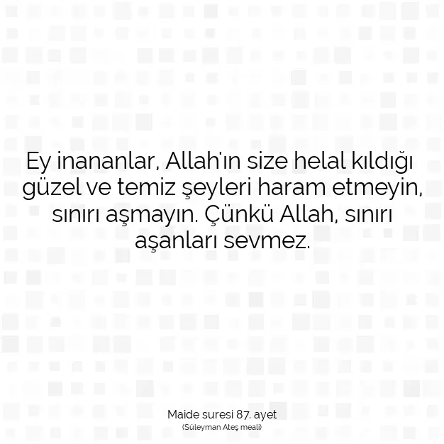 Ayetbul | Kuran Mealleri | Quran | Maide suresi 87. ayet