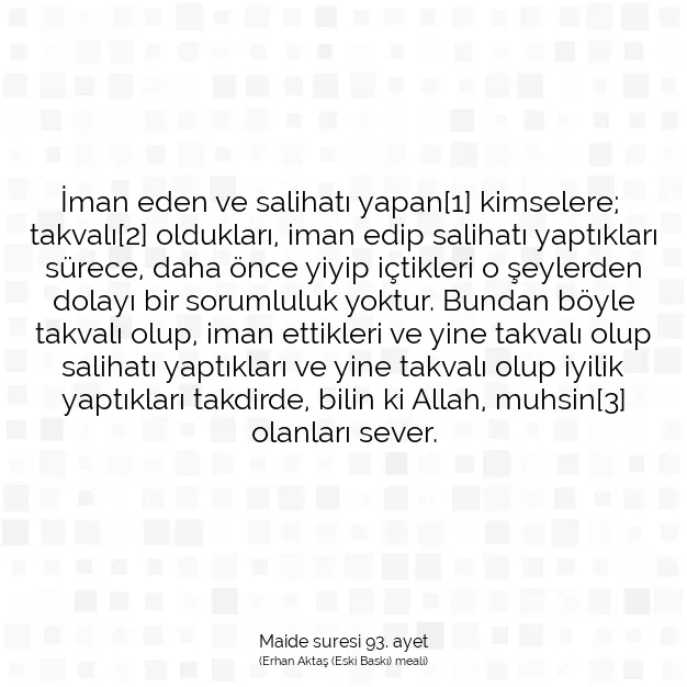 Ayetbul | Kuran Mealleri | Quran | Maide suresi 93. ayet