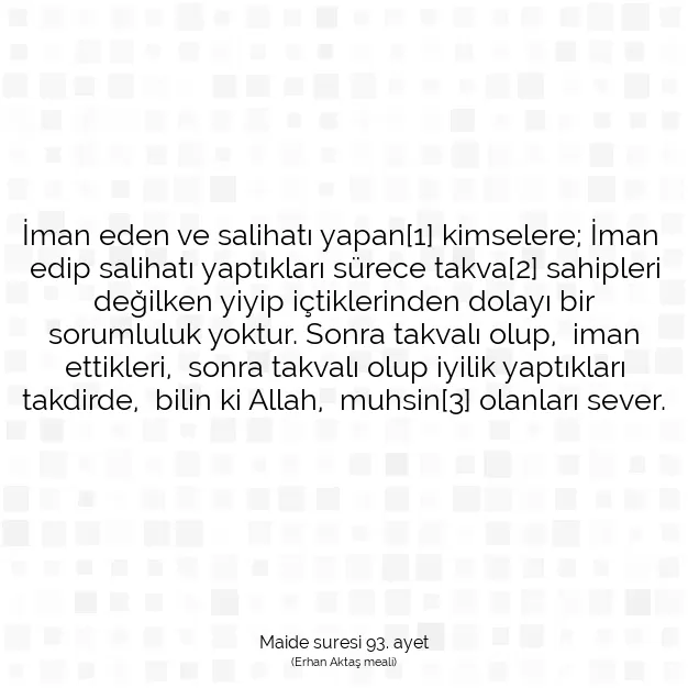 Ayetbul | Kuran Mealleri | Quran | Maide suresi 93. ayet