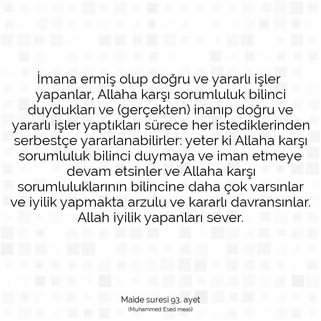 Ayetbul | Kuran Mealleri | Quran | Maide suresi 93. ayet