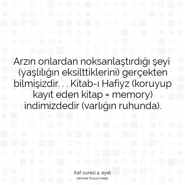 Ayetbul | Kuran Mealleri | Quran | Kaf suresi 4. ayet