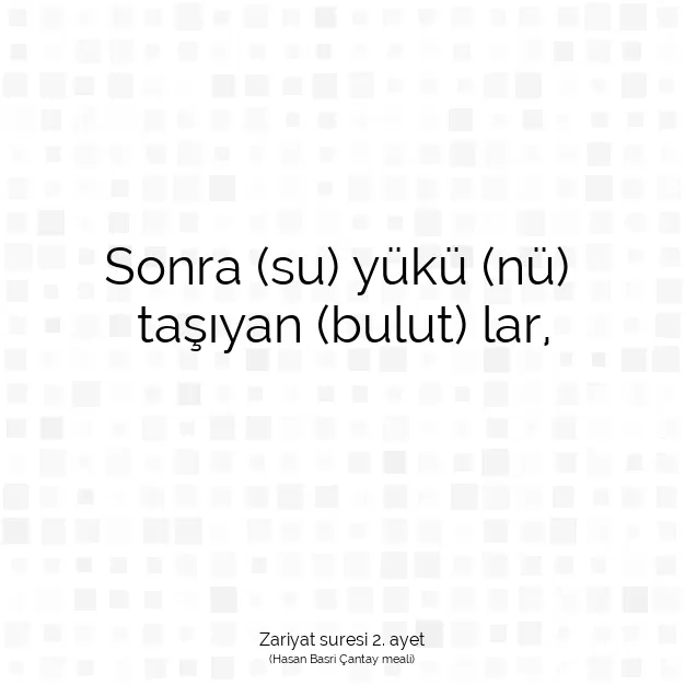 Ayetbul | Kuran Mealleri | Quran | Zariyat suresi 2. ayet