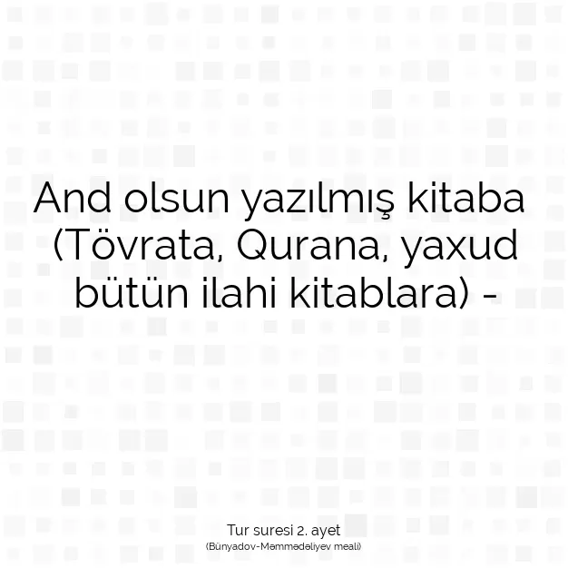 Ayetbul | Kuran Mealleri | Quran | Tur suresi 2. ayet