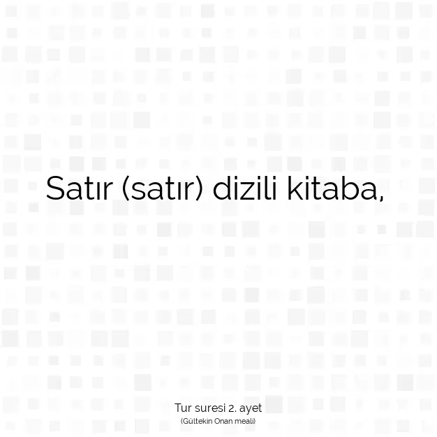 Ayetbul | Kuran Mealleri | Quran | Tur suresi 2. ayet