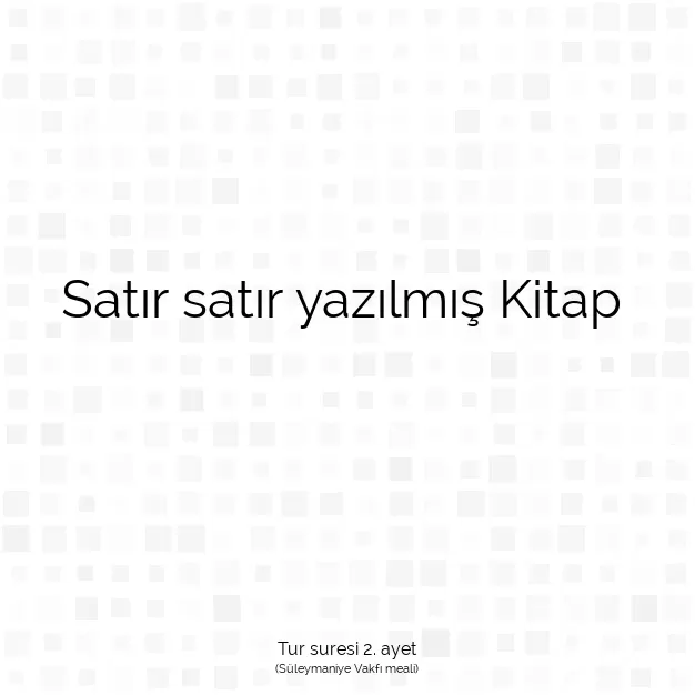 Ayetbul | Kuran Mealleri | Quran | Tur suresi 2. ayet