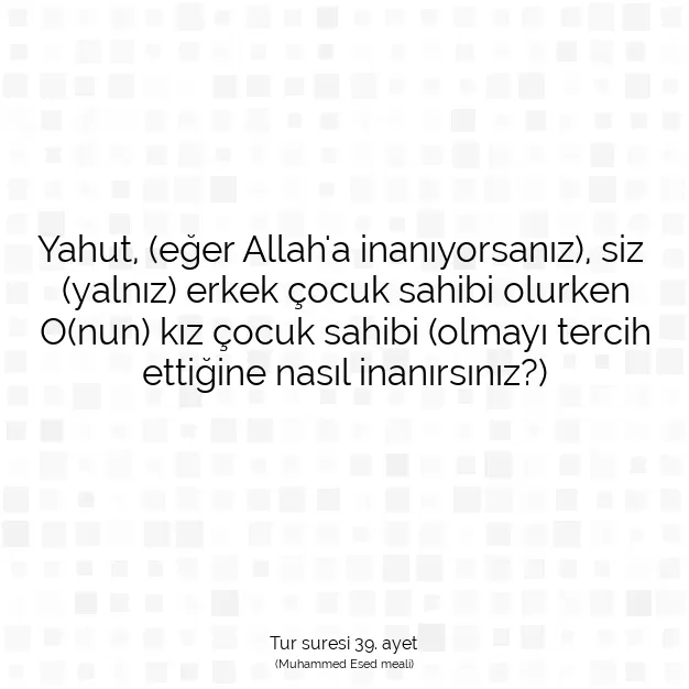 Ayetbul | Kuran Mealleri | Quran | Tur suresi 39. ayet