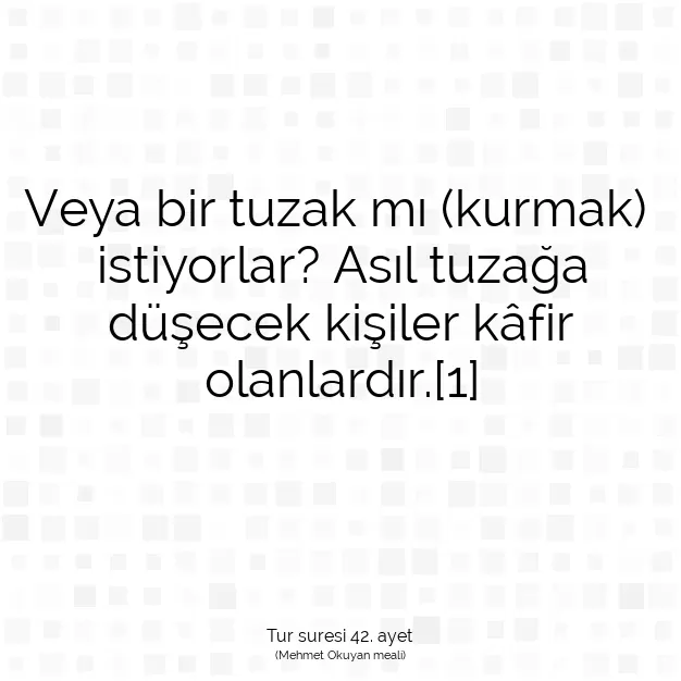 Ayetbul | Kuran Mealleri | Quran | Tur suresi 42. ayet