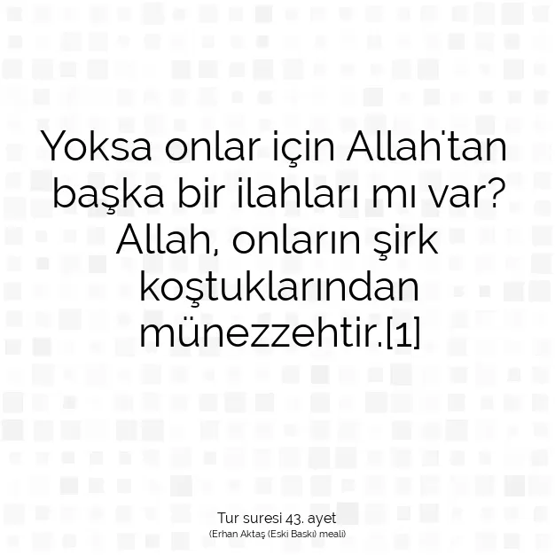 Ayetbul | Kuran Mealleri | Quran | Tur suresi 43. ayet