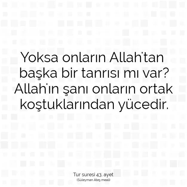 Ayetbul | Kuran Mealleri | Quran | Tur suresi 43. ayet