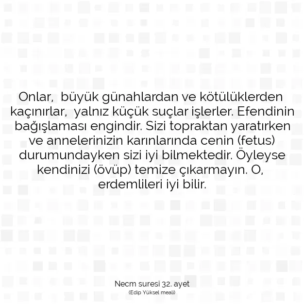 Ayetbul | Kuran Mealleri | Quran | Necm suresi 32. ayet