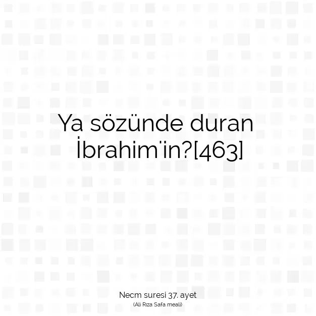 Ayetbul | Kuran Mealleri | Quran | Necm suresi 37. ayet