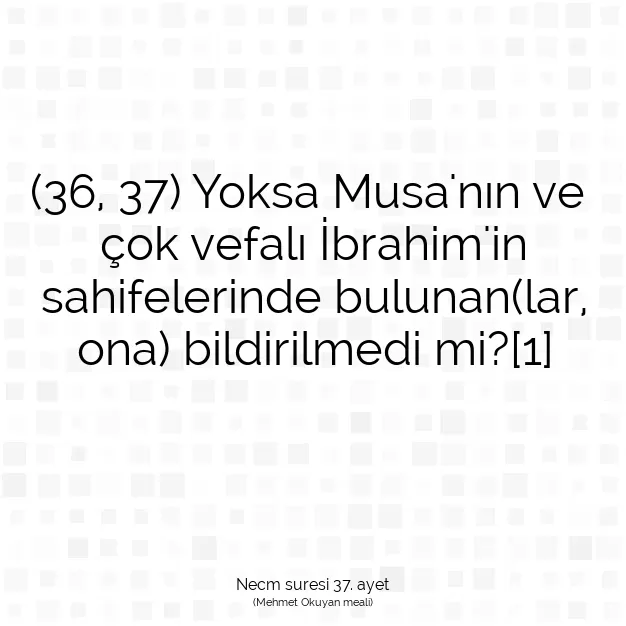 Ayetbul | Kuran Mealleri | Quran | Necm suresi 37. ayet