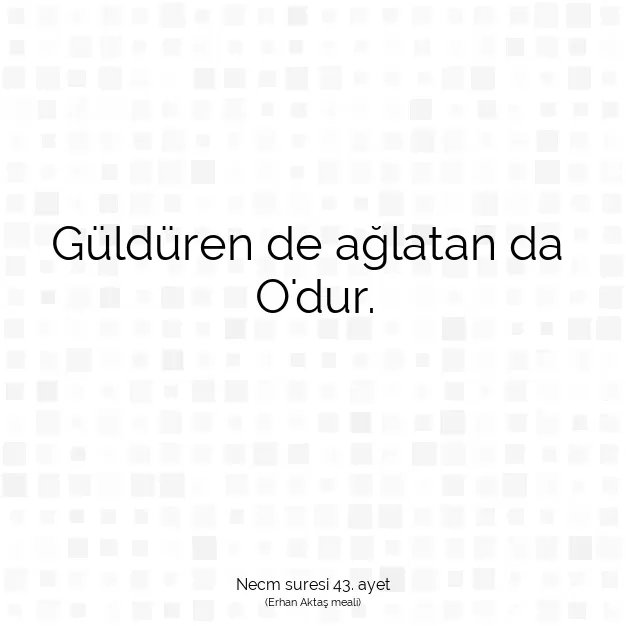 Ayetbul | Kuran Mealleri | Quran | Necm suresi 43. ayet