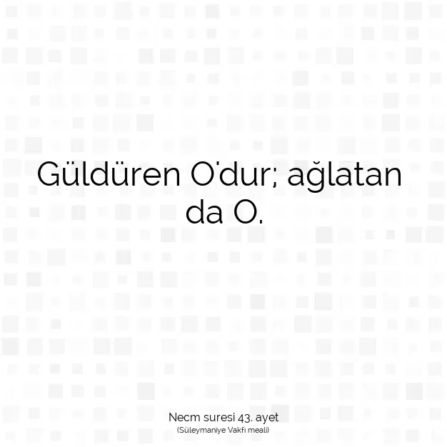 Ayetbul | Kuran Mealleri | Quran | Necm suresi 43. ayet