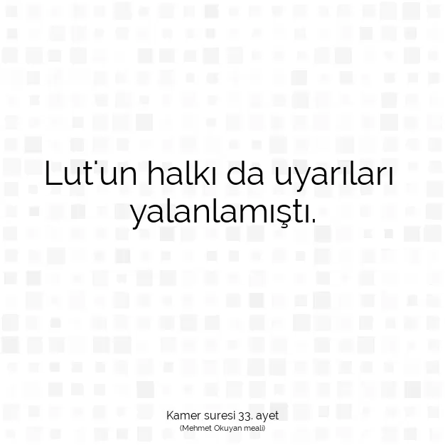 Ayetbul | Kuran Mealleri | Quran | Kamer suresi 33. ayet