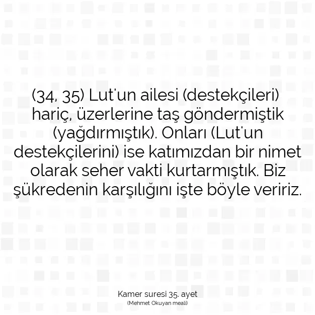 Ayetbul | Kuran Mealleri | Quran | Kamer suresi 35. ayet