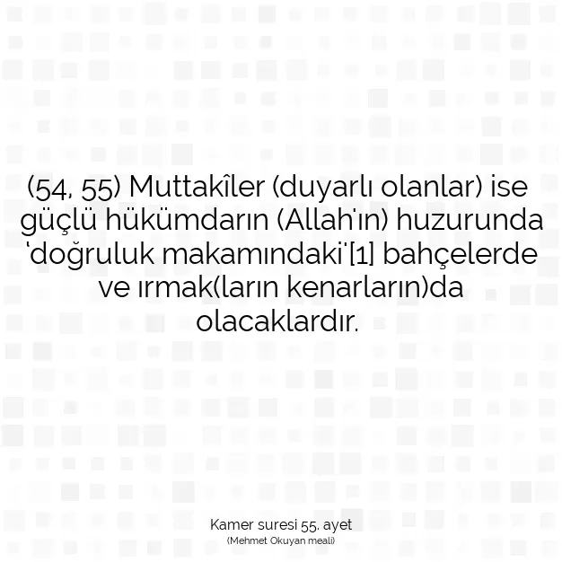 Ayetbul | Kuran Mealleri | Quran | Kamer suresi 55. ayet