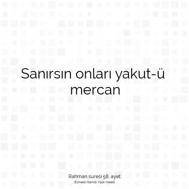 Ayetbul | Kuran Mealleri | Quran | Rahman suresi 58. ayet