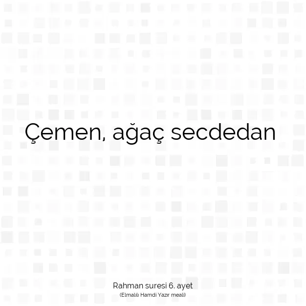 Ayetbul | Kuran Mealleri | Quran | Rahman suresi 6. ayet